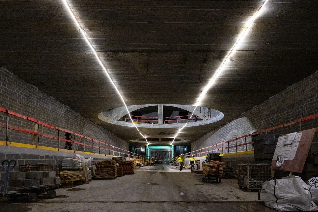 Werfbezoek nieuwe metro station Toots Thielemans.