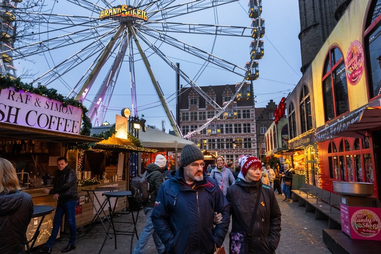 Kerstmarkt ofte Winterfeest in Gent.