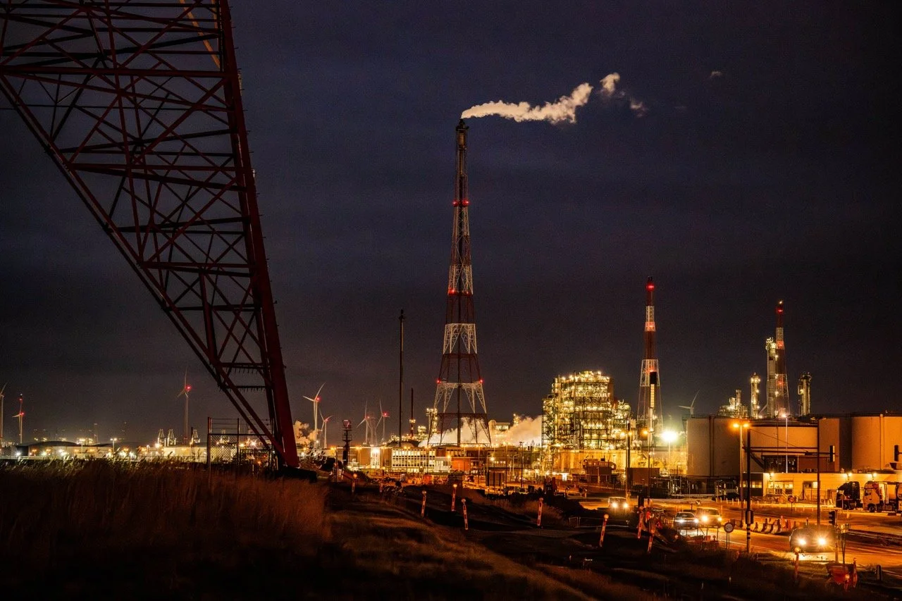 Chemie-industrie in de Antwerpse haven.