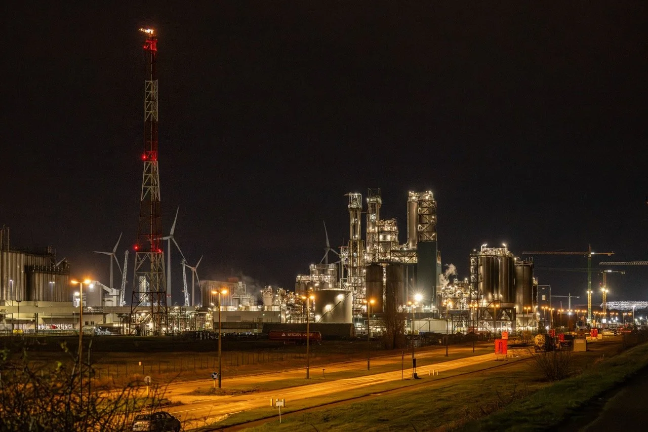 Chemie-industrie in de Antwerpse haven.