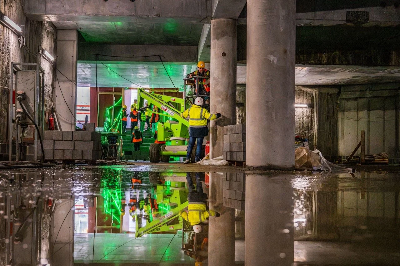 Werfbezoek nieuwe metro station Toots Thielemans.