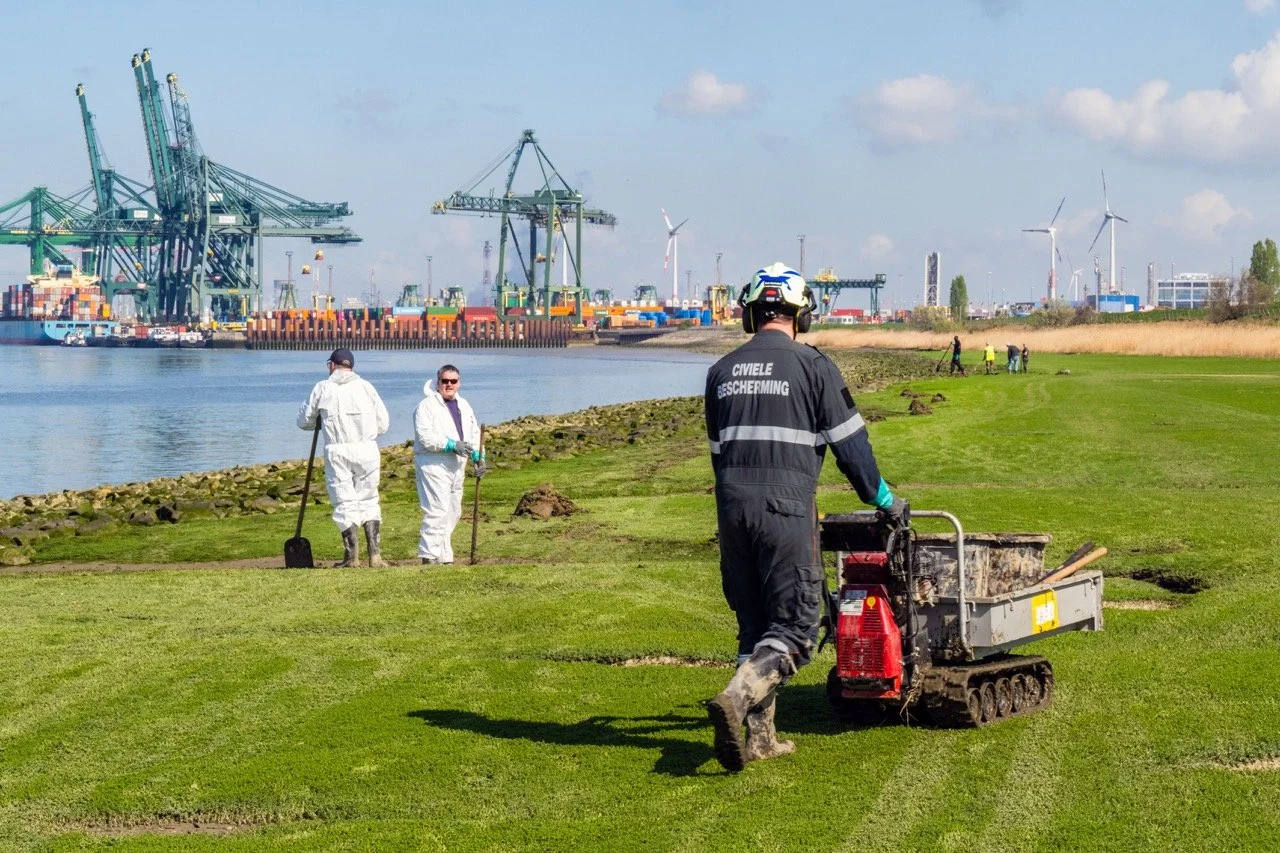 Olielek Antwerpse Haven.