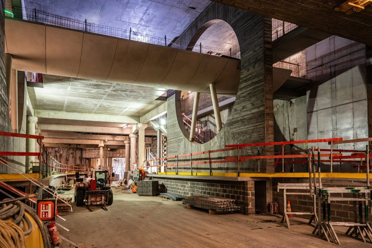 Werfbezoek nieuwe metro station Toots Thielemans.