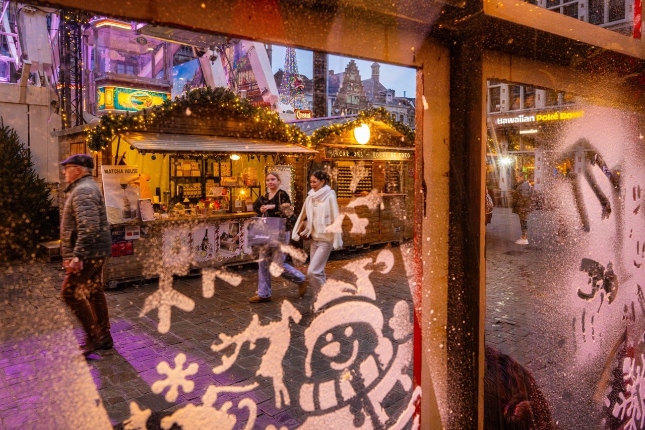 Kerstmarkt ofte Winterfeest in Gent.