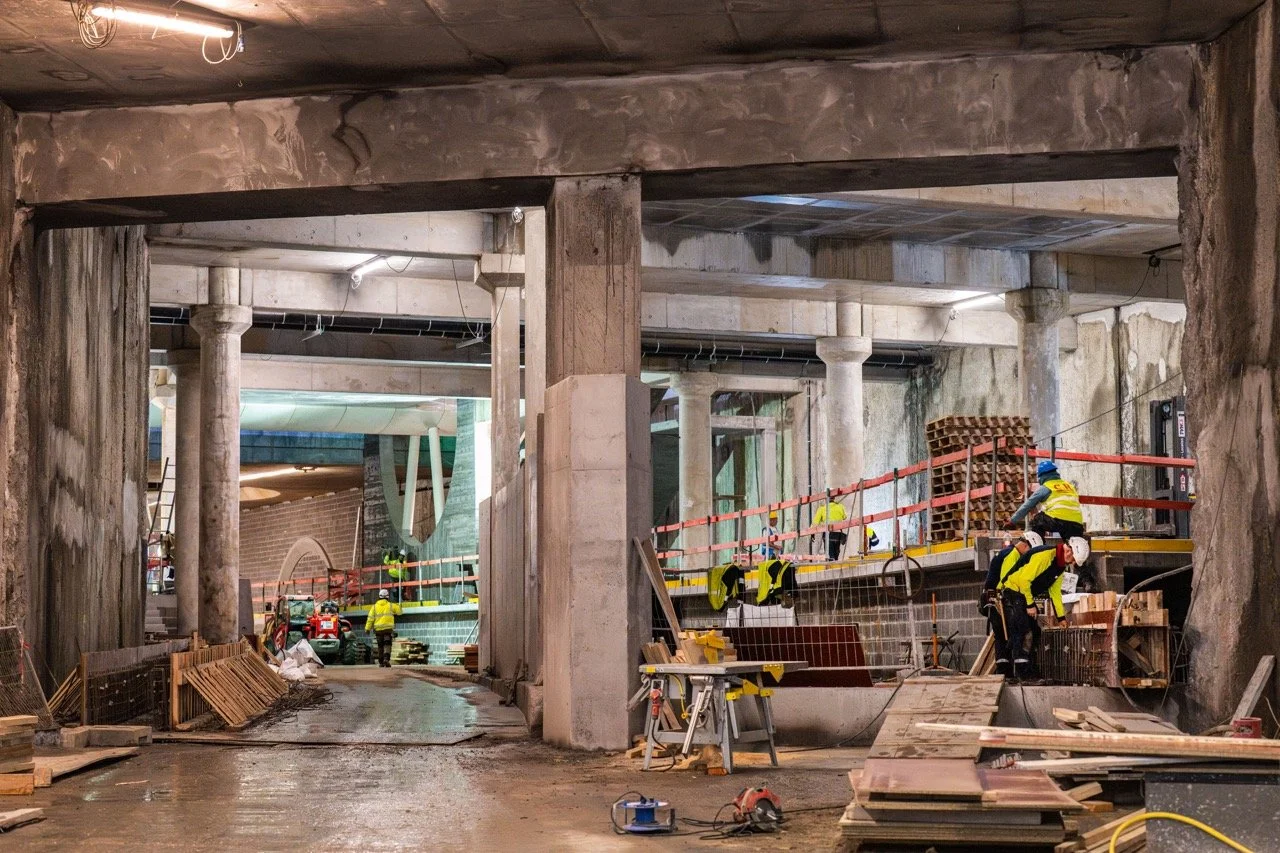 Werfbezoek nieuwe metro station Toots Thielemans.