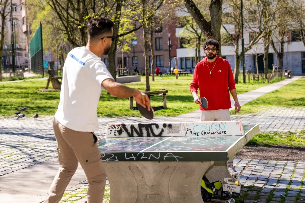 Pingpong in Brussel.
