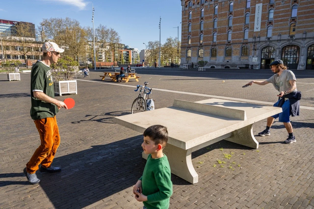 Pingpong in Brussel.
