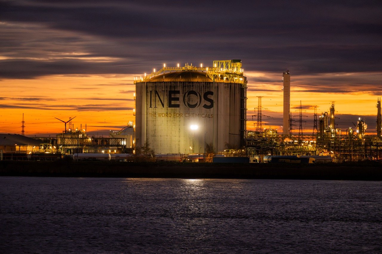 Chemie-industrie in de Antwerpse haven.