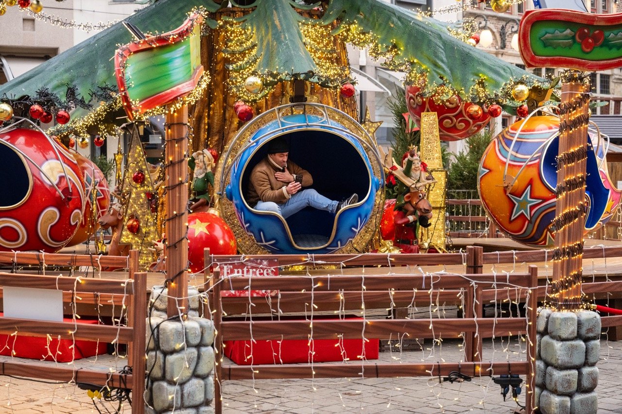 Kerstmarkt ofte Winterfeest in Gent.
