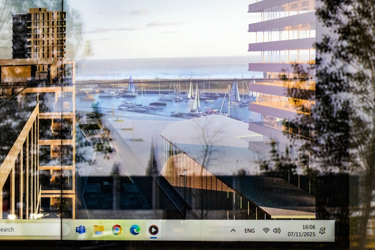 Jachthaven van Oostende is leeg.