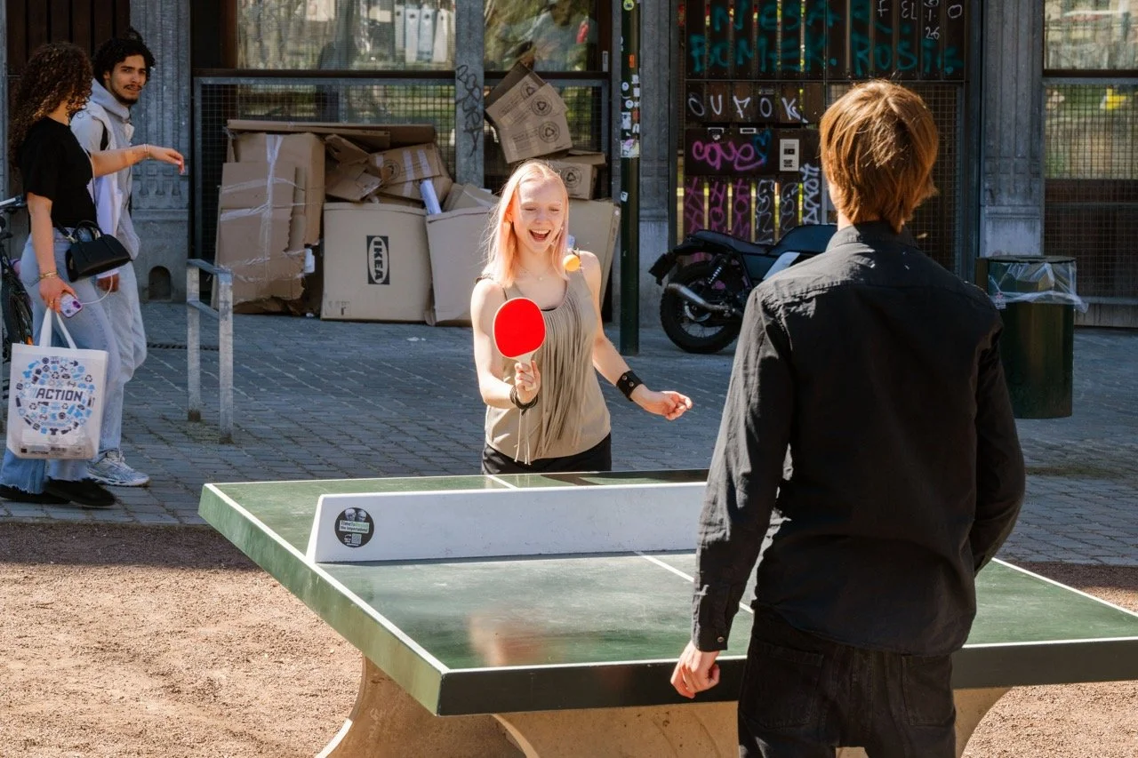 Pingpong in Brussel.