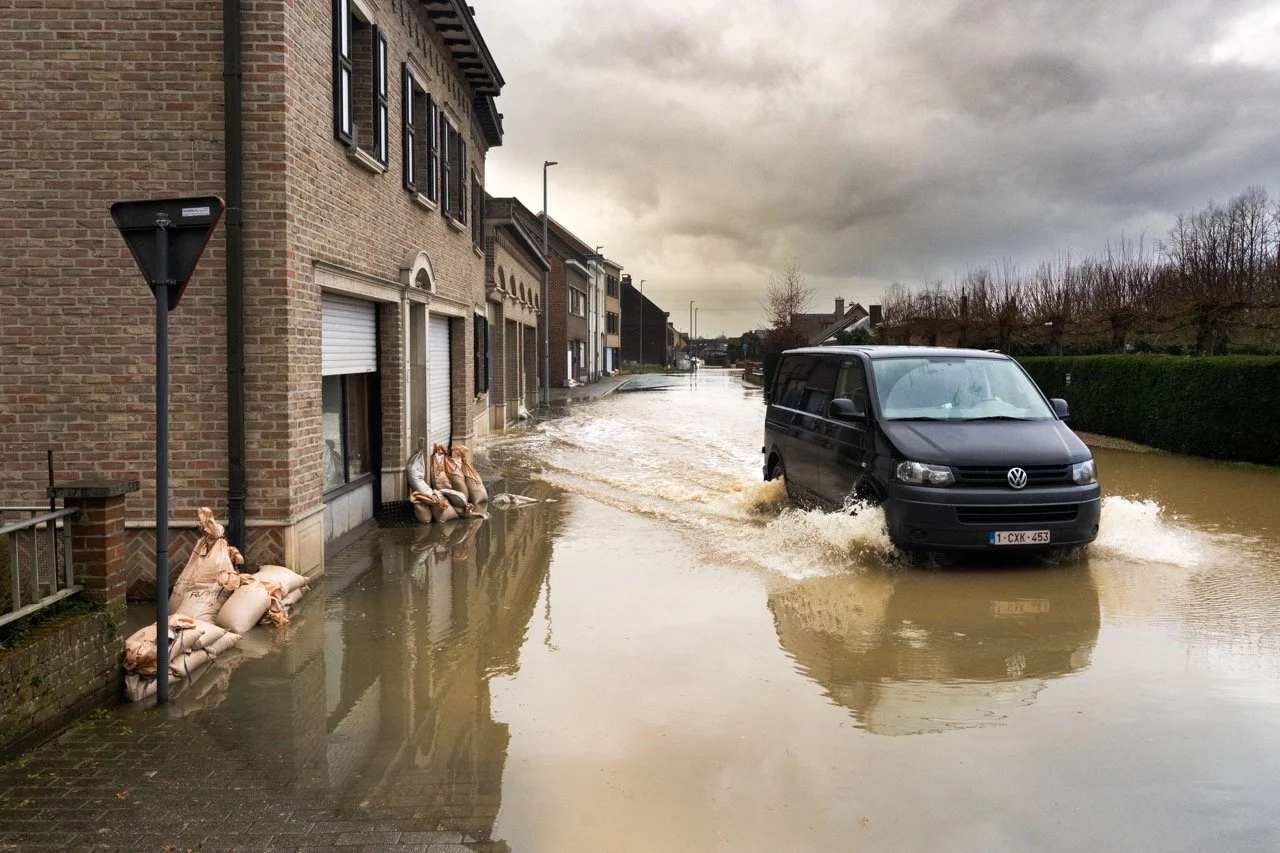Overstromingen in de Denderstreek.