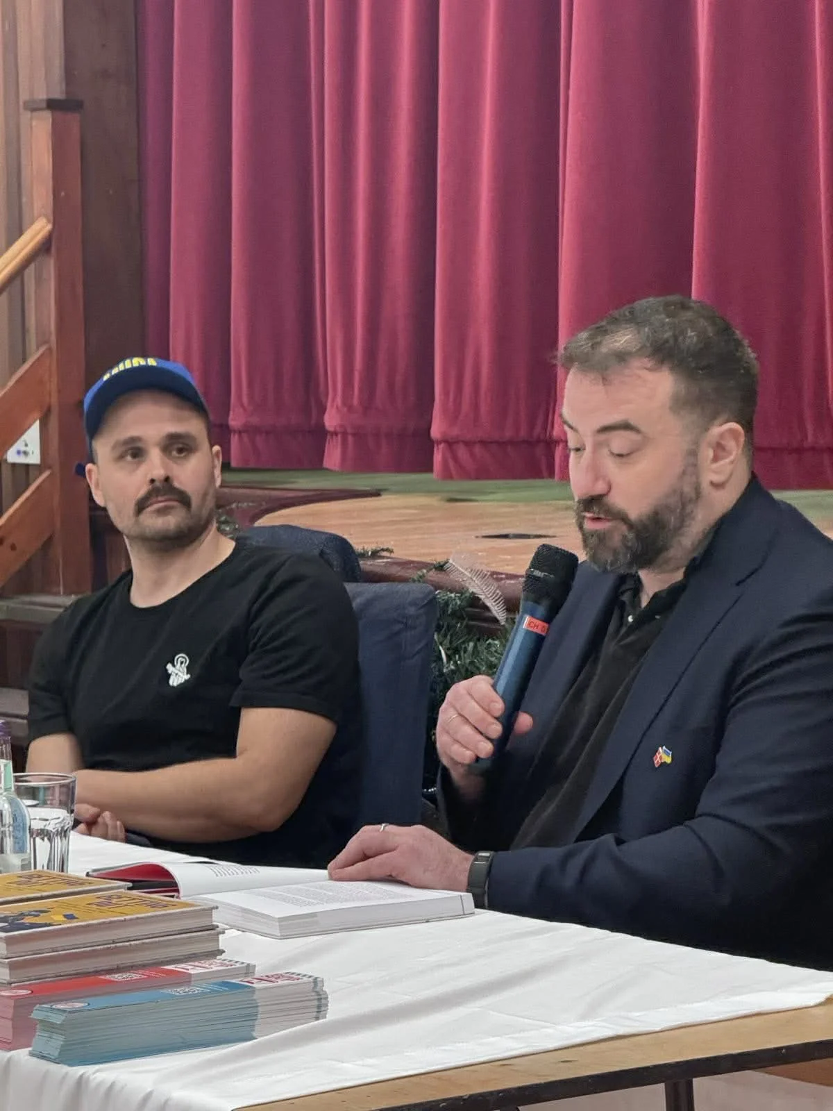 Paneldebat ved fundraiser for den 65. brigade i Zaporizjzja. London, januar 2025.