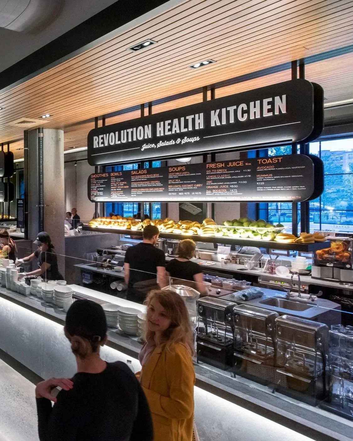Time Out Market Boston food hall design with communal dining