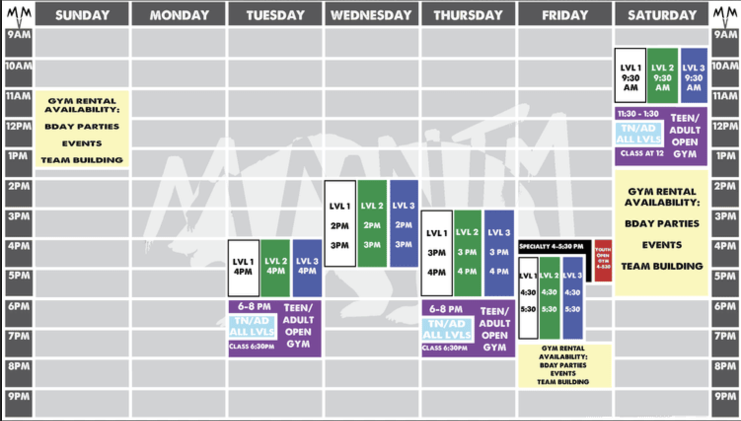 BACK TO SCHOOL REGULAR SCHEDULE