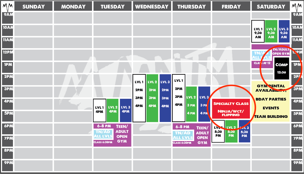 NEW CLASSES ADDED — MVMNTM