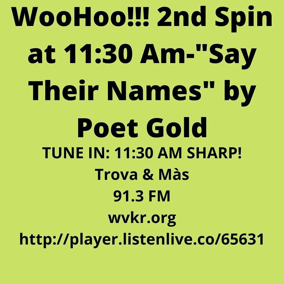 Thank you to all who tuned in and called. 

They are giving us another spin at 11:30 Am TODAY 🙌🙌🙌🙌 Share 🙏🥰

Trova &amp; M&agrave;s
91.3 FM
wvkr.org

http://player.listenlive.co/65631

  #radio #SayTheirNames #poetgold #suprina #video #Themis #