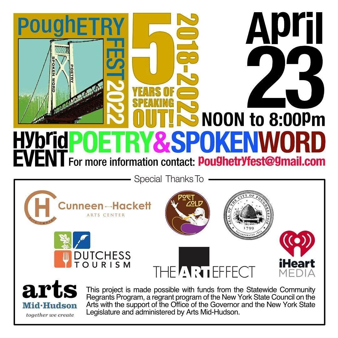 Our wonderful Poughetryfest.com website is undergoing maintenance this weekend, Saturday April 2nd and Sunday, April 3rd. We will back up on Monday, April 4th. 

In the meantime, follows us here on Facebook and Instagram. We hope to see you both onli