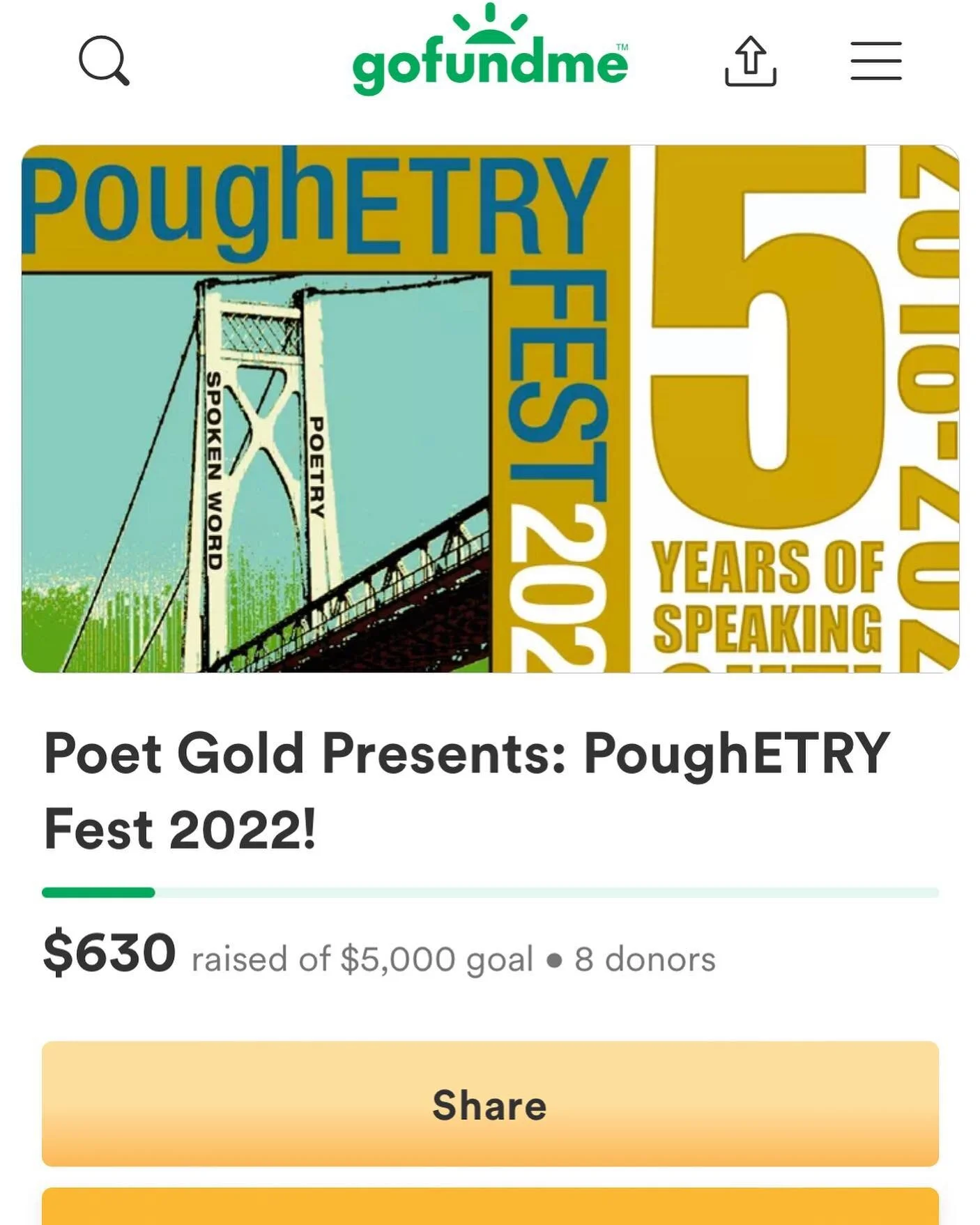 Please make a small donation to support @poughetryfest  All donations go to support the artists and the program. No donation amount is too small. Link is in the profile. 
Appreciatively,
@_poetgold_ 

https://www.gofundme.com/f/poet-gold-presents-pou