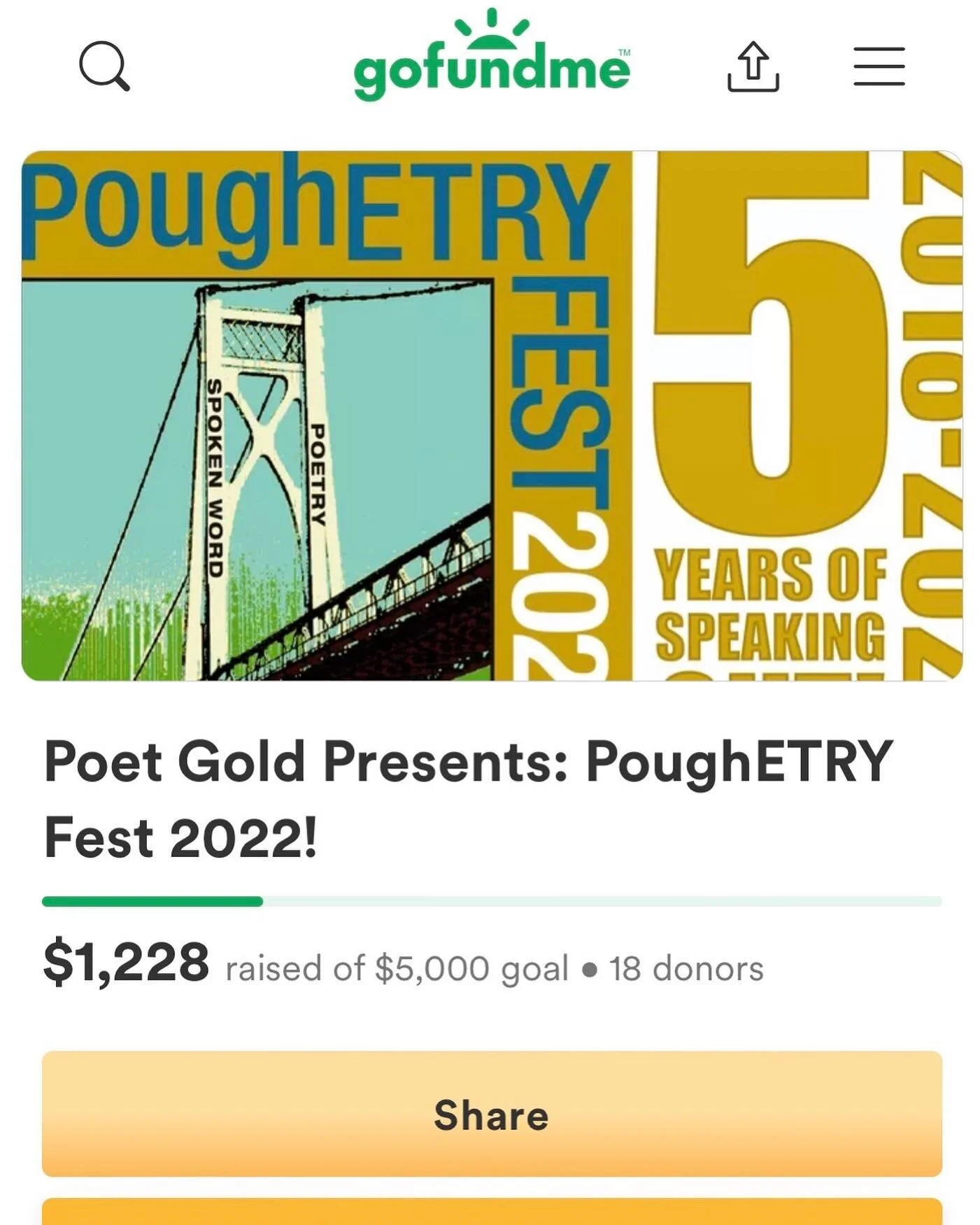 Thank you to those who have donated so far. 

If it is within your means, please make a small donation to support @poughetryfest All donations go to support the artists and the program. Truly, no donation amount is too small. Link is in the profile. 