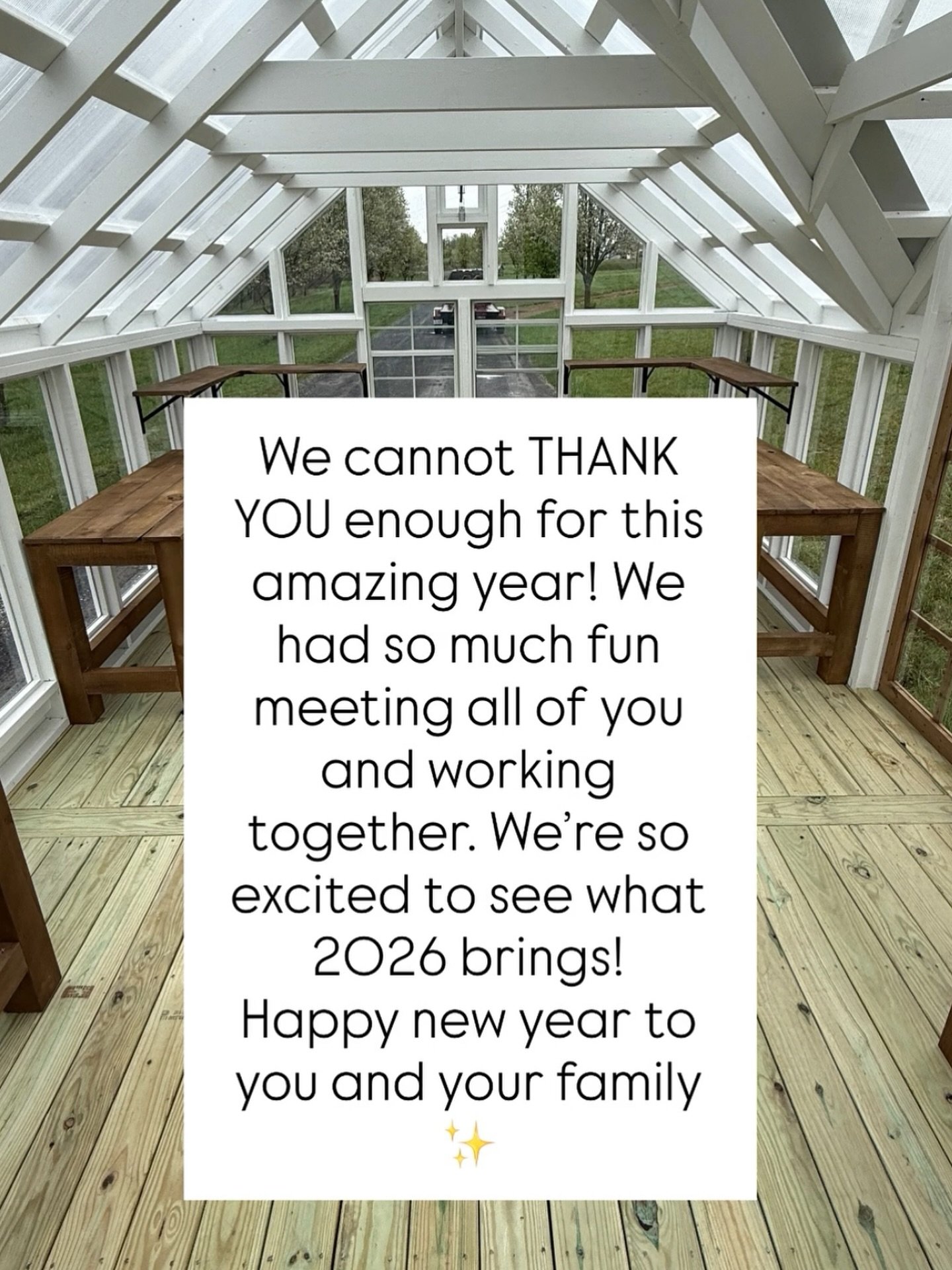 ✨ Looking forward to 2026 ✨ #newyear #truecraftsheds #greenhouse #gardenshed