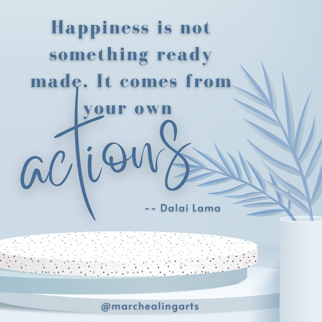 What actions, small and large, are you taking that brings you happiness?

#actforhapiness #marcthespiritualadvisor #marchealingarts