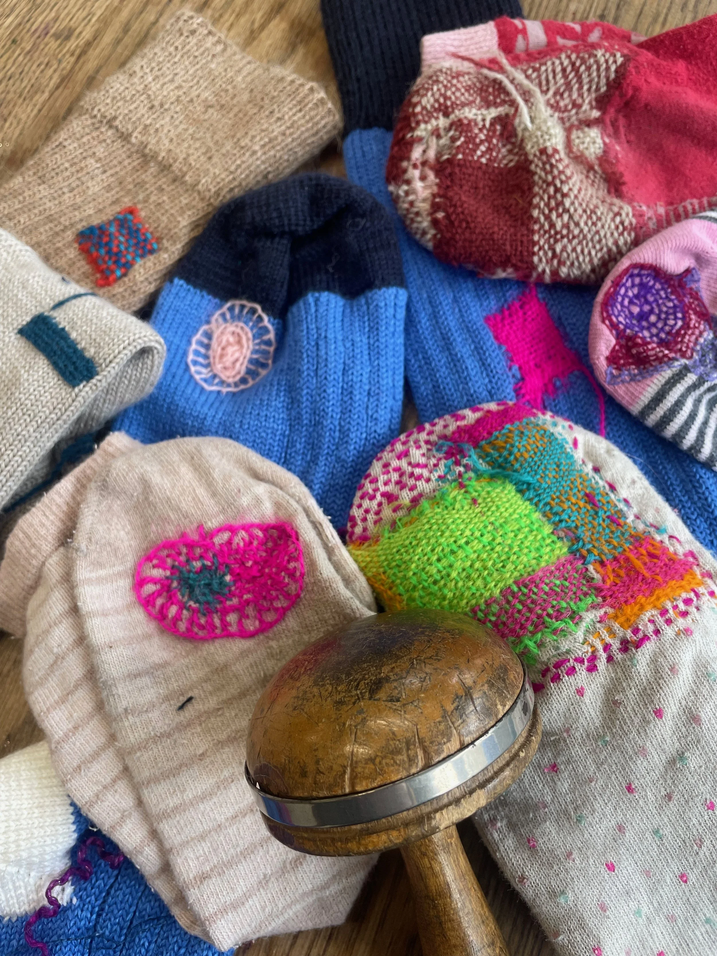 Introduction to Loom Darning Workshop at NYAS Scarborough