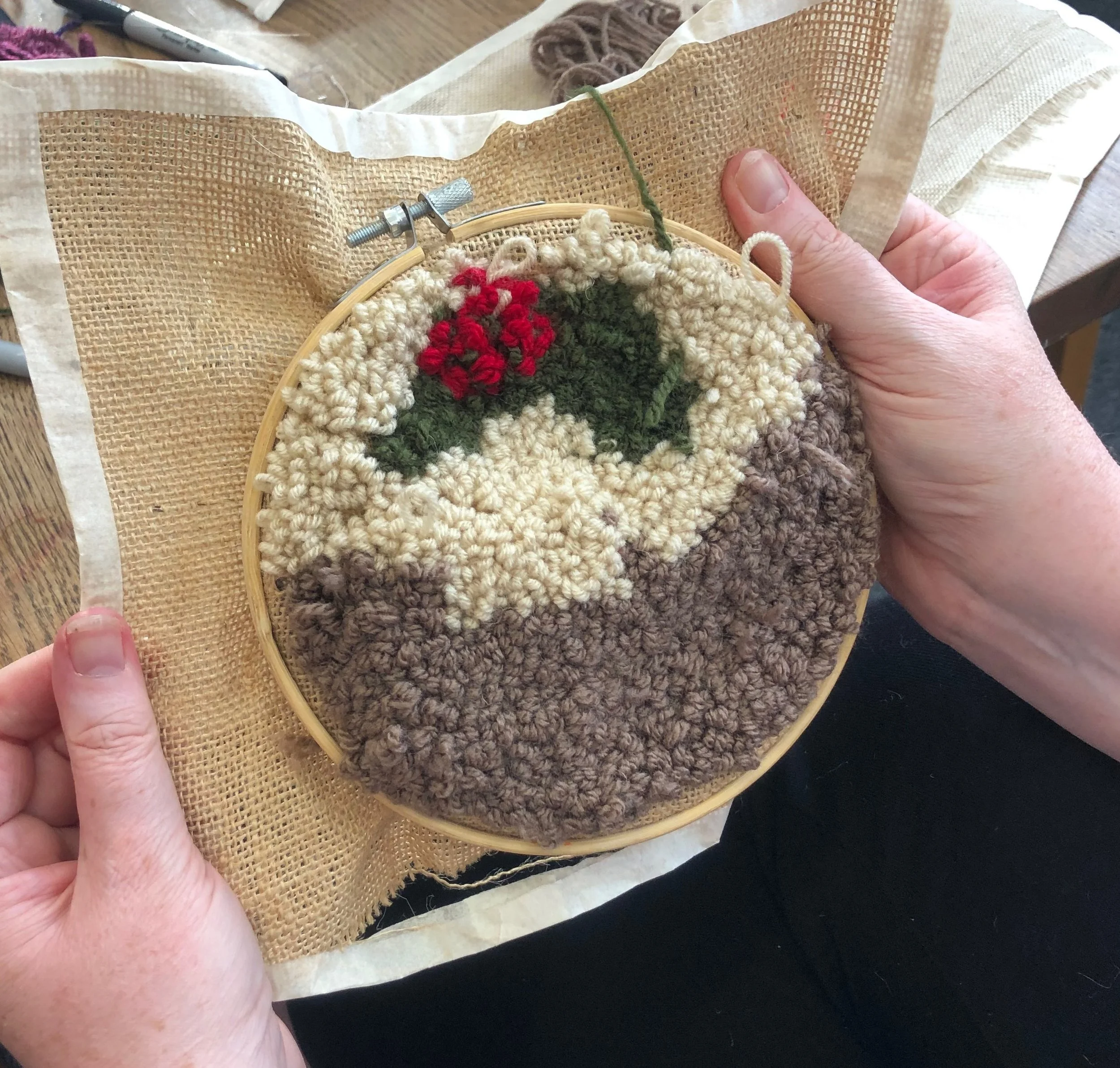 PUNCH NEEDLE CHRISTMAS DECORATIONS at the Creative Craft Show