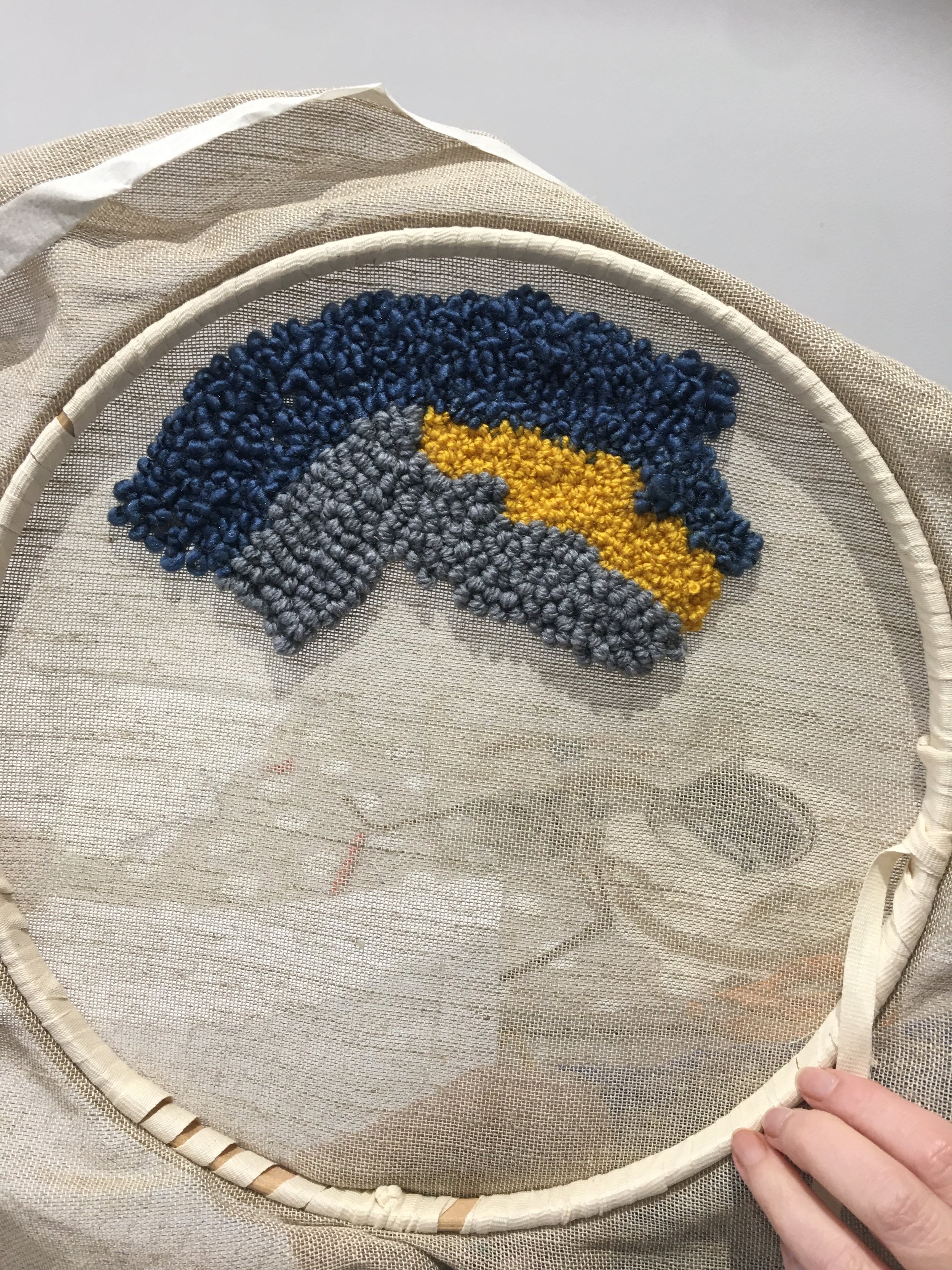 Abstract Punch Needle Art at the Stitch Festival