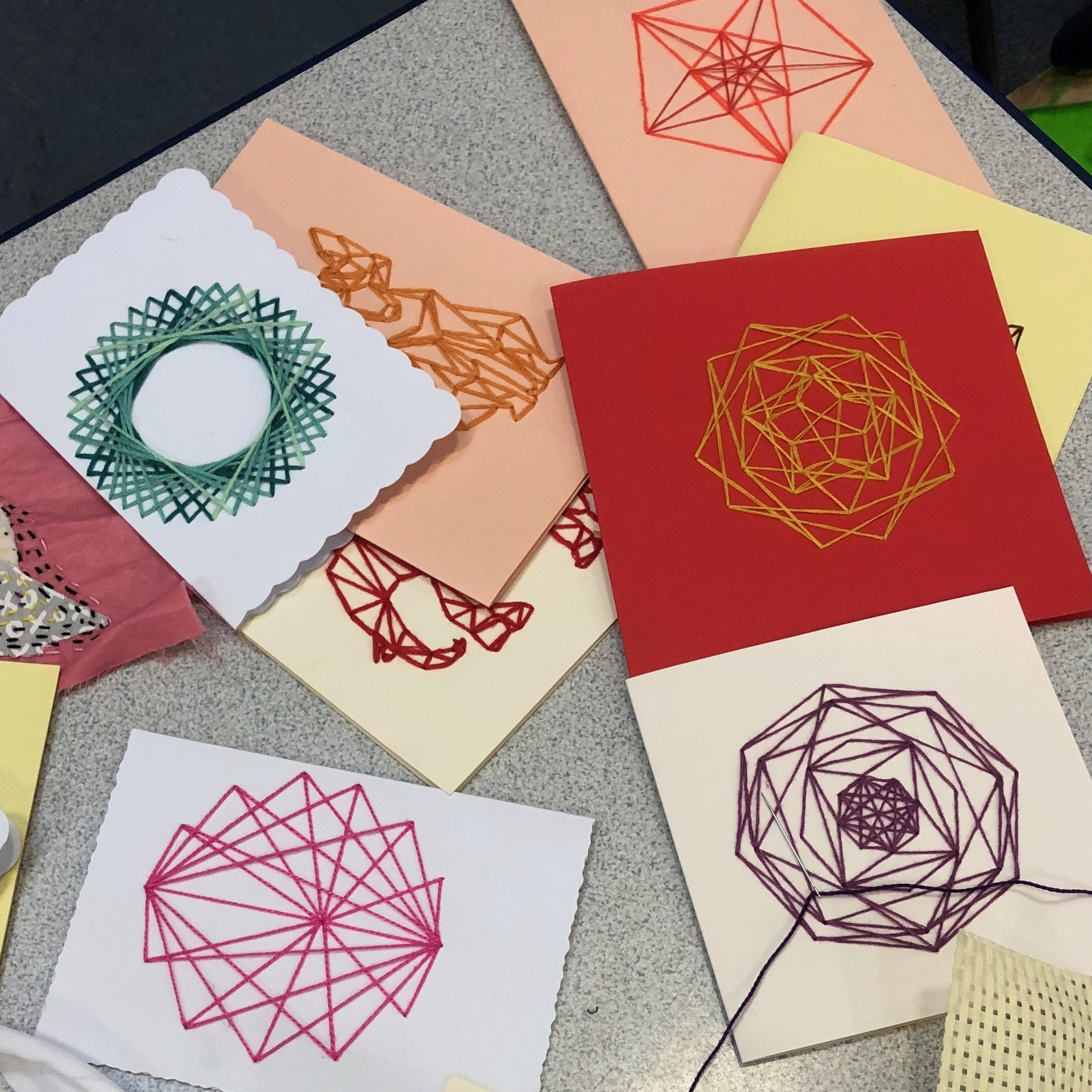 String Art Cards at Festival of Quilts 