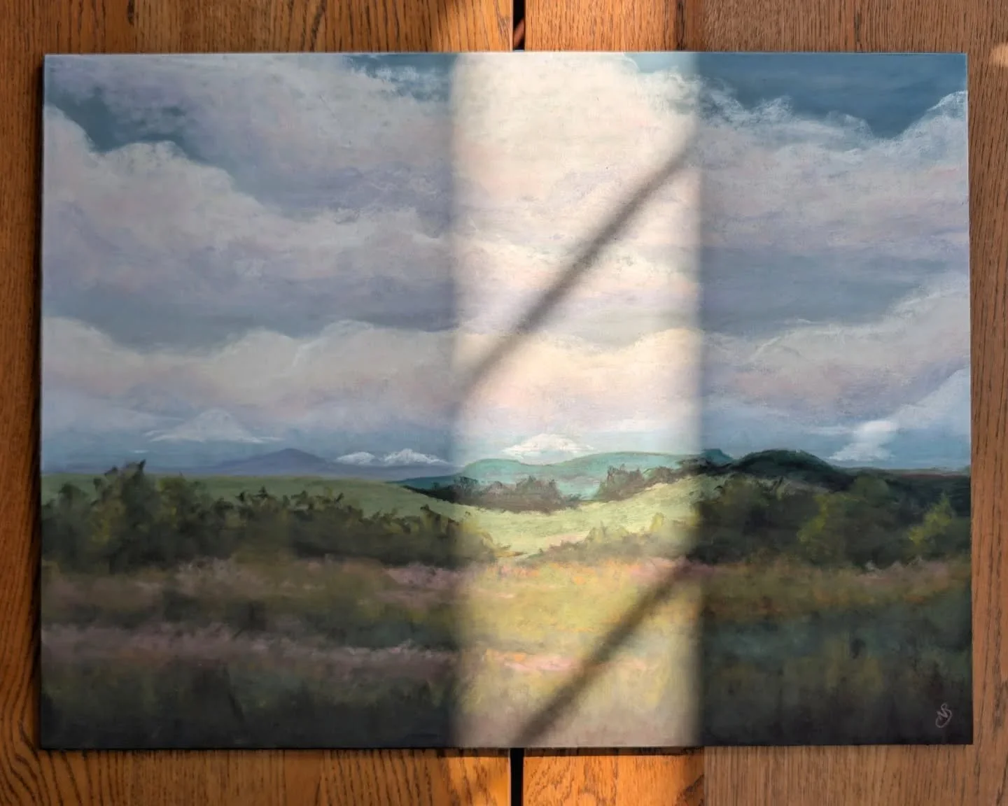 Original art doesn't have to be intimidating. It can feel like home.
.
I want you to imagine this hanging in your living room. Morning light, drink in hand, the prairie right there on your wall. 
.
That's what the Konza Prairie collection is, an invi