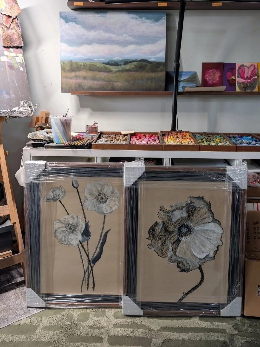I've always painted the land. Lately, the flowers won't leave me alone!
.
I'm a landscape painter. Wide open prairies, big skies, all of it. That hasn't changed.
.
But somewhere in the last little while, the florals took over. Poppies especially! The