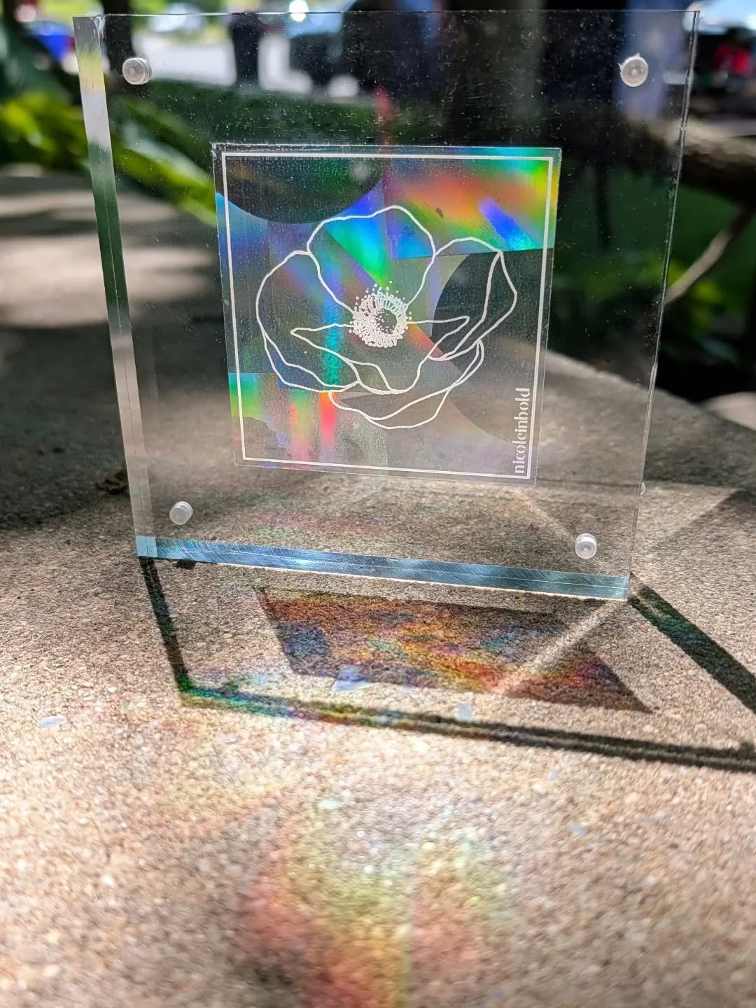 These have been a secret for a while. And I might be a bit obsessed! 🫣
.
Introducing two new suncatcher stickers I've been quietly working on, a pine cone and a poppy. Designed to catch the light.🌈
.
They will be making their debut this Sunday at t