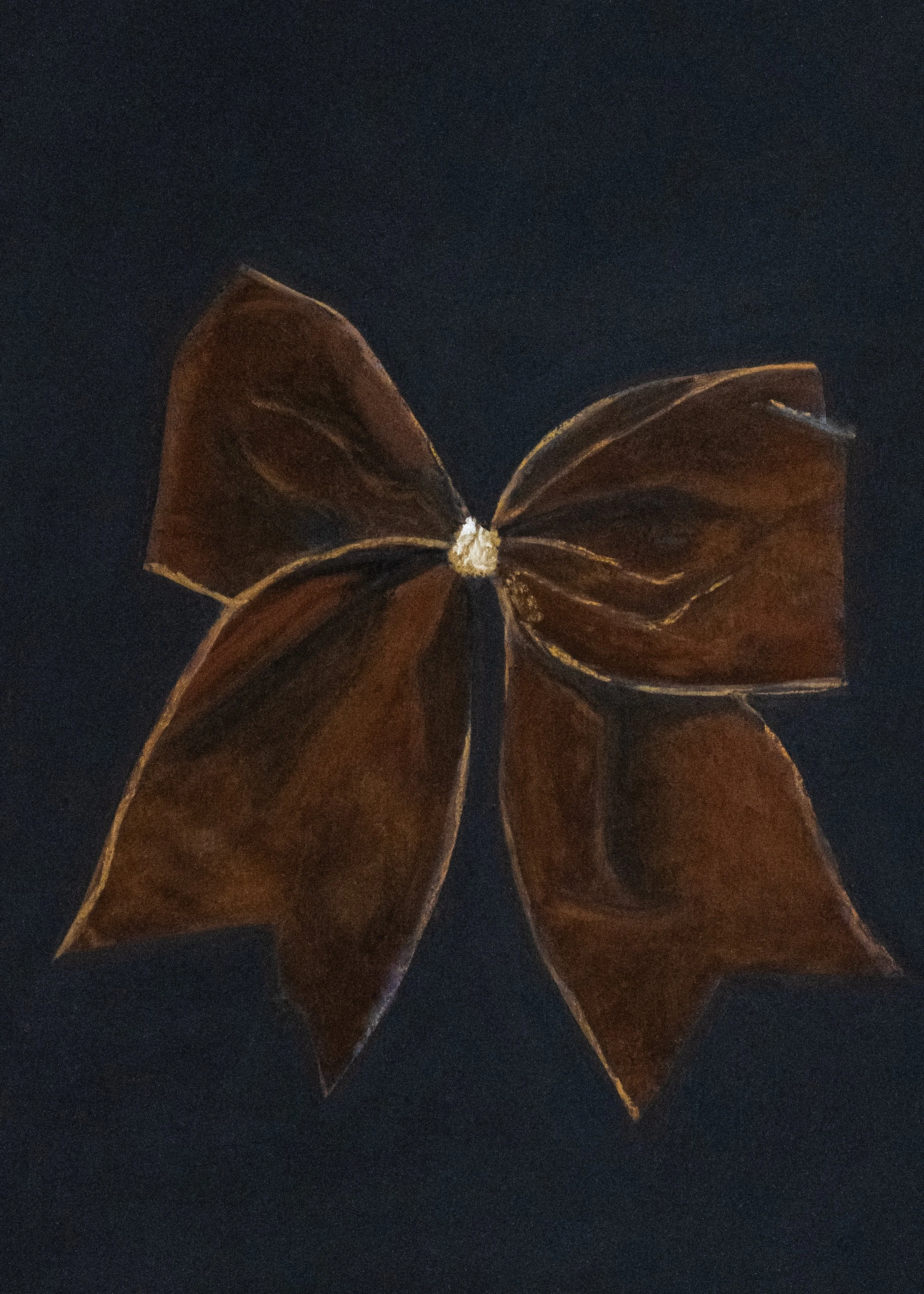 Brown Velvet Bow