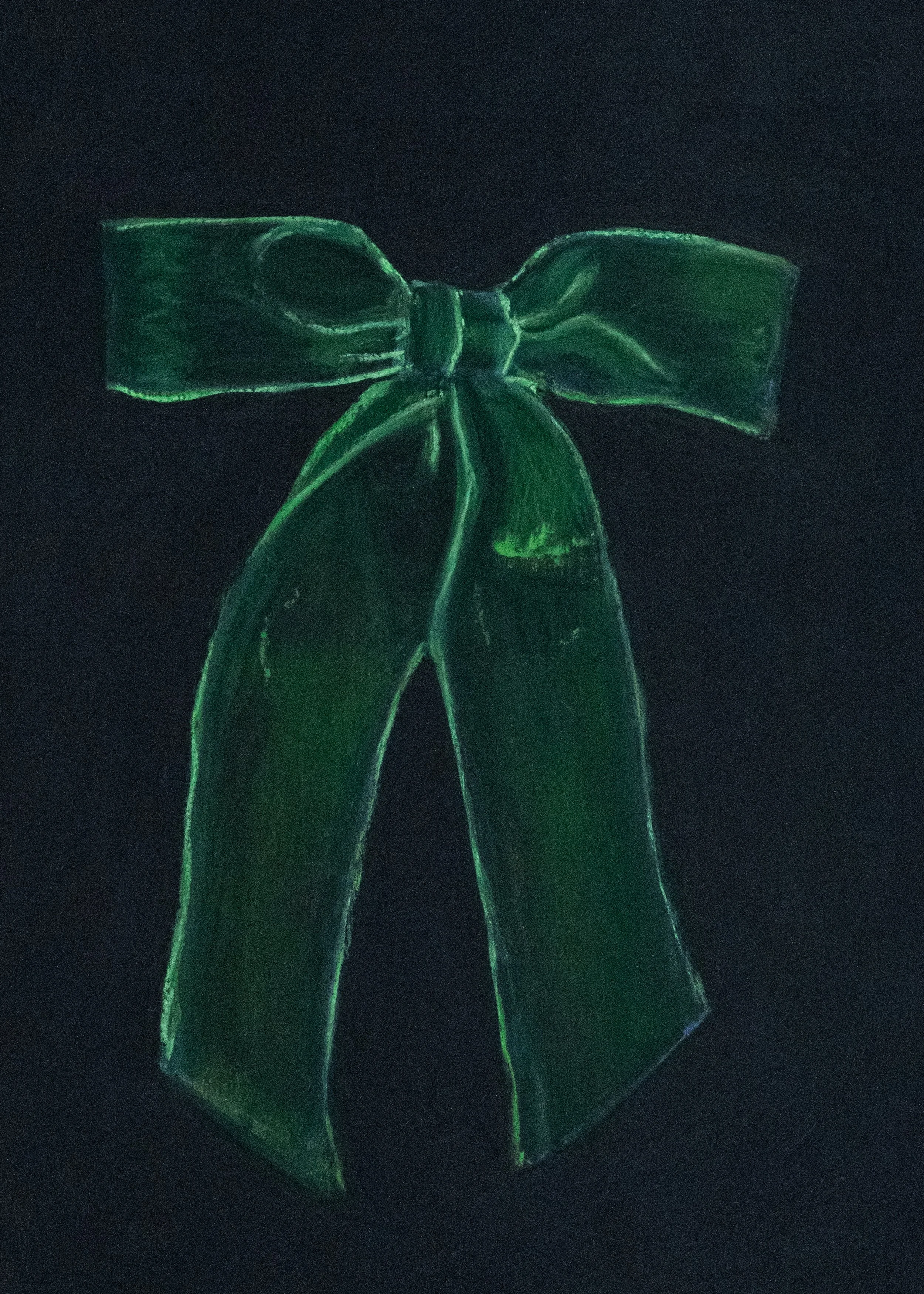Green Velvet Bow
