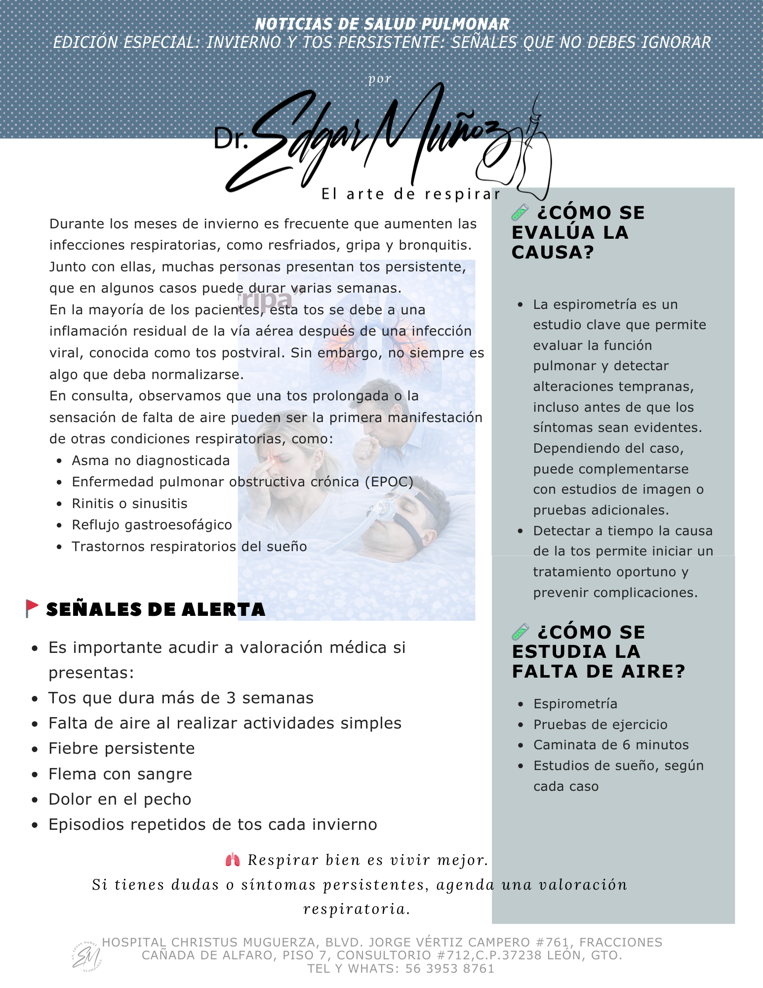 Tos en invierno: cuándo es normal y cuándo acudir al neumólogo