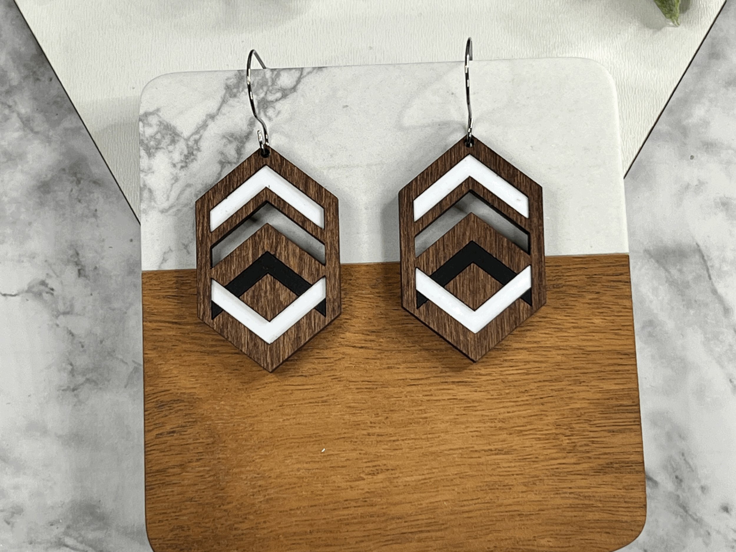 10 Pcs Wood Earring Pendant Lightweight Simple Wooden Earring Blanks 06 03