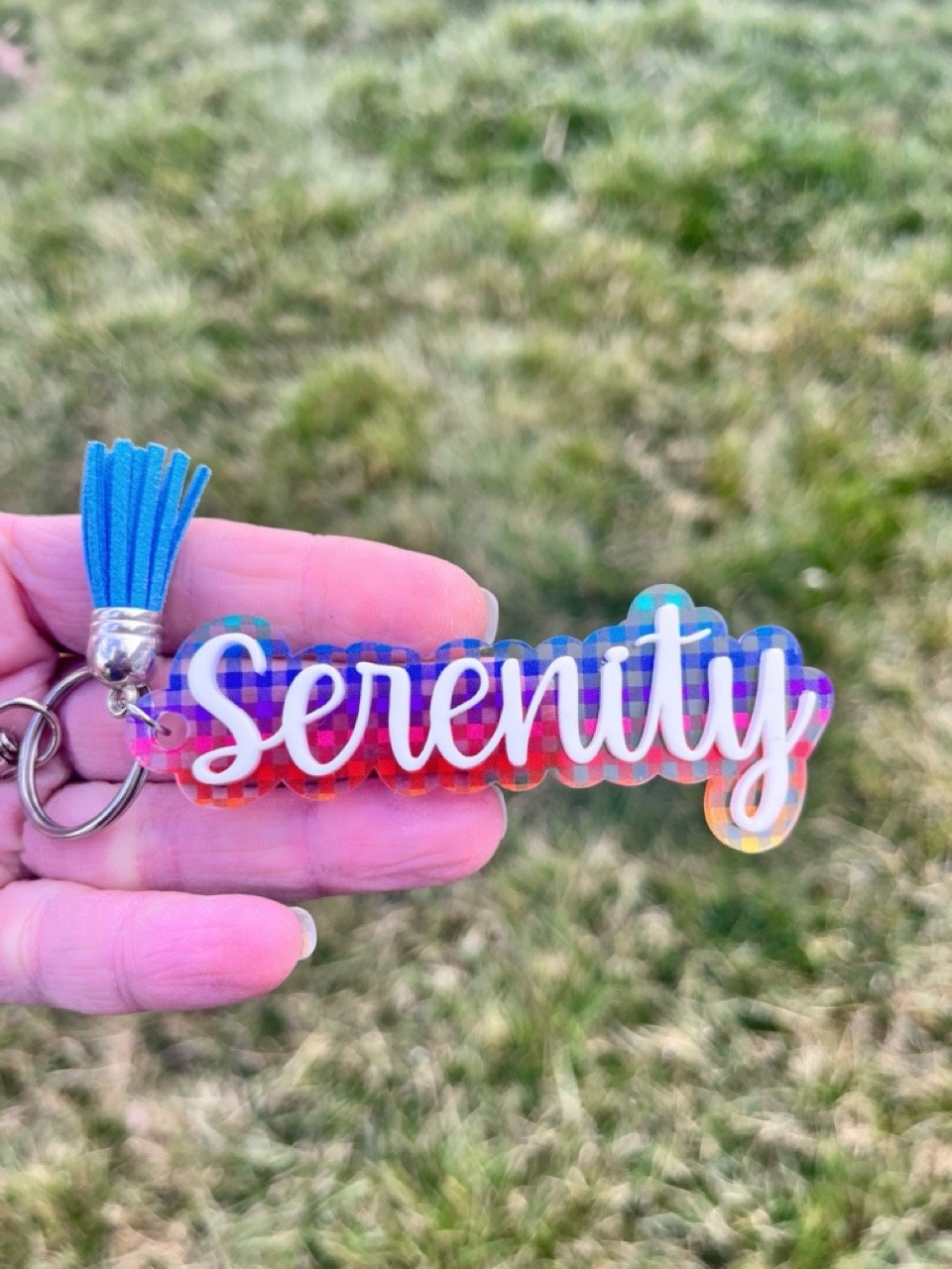 Name Keychain, Acrylic Tag, Personalized Name Clip, Backpack Keychain, Diaper Bag Tag, 3D Name Tag, Mama, Gifts for her, Gifts For Kids