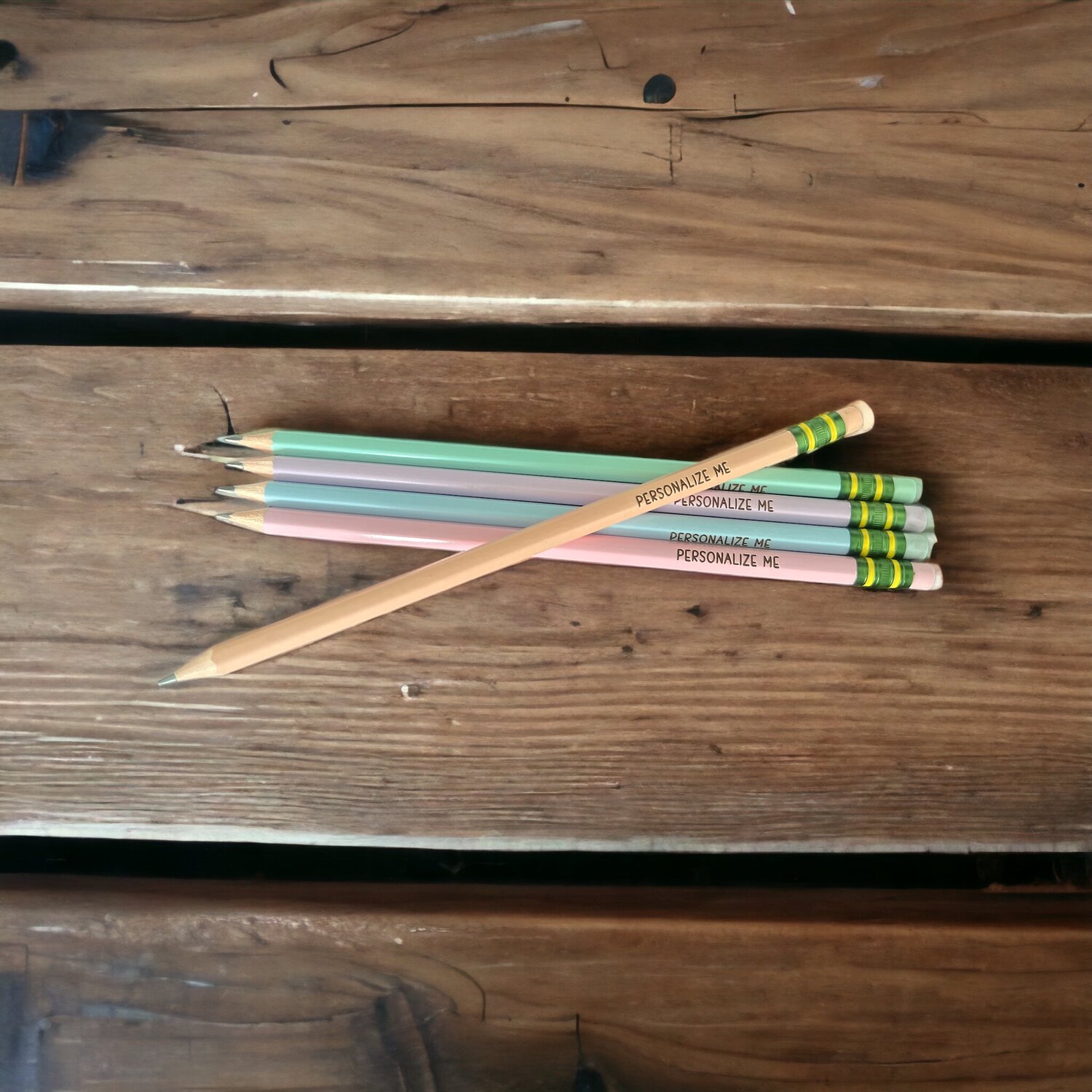 Customizable Wood Engraved Pencils, Ticonderoga pencils, Personalized –  Amanda's Crafty Creations