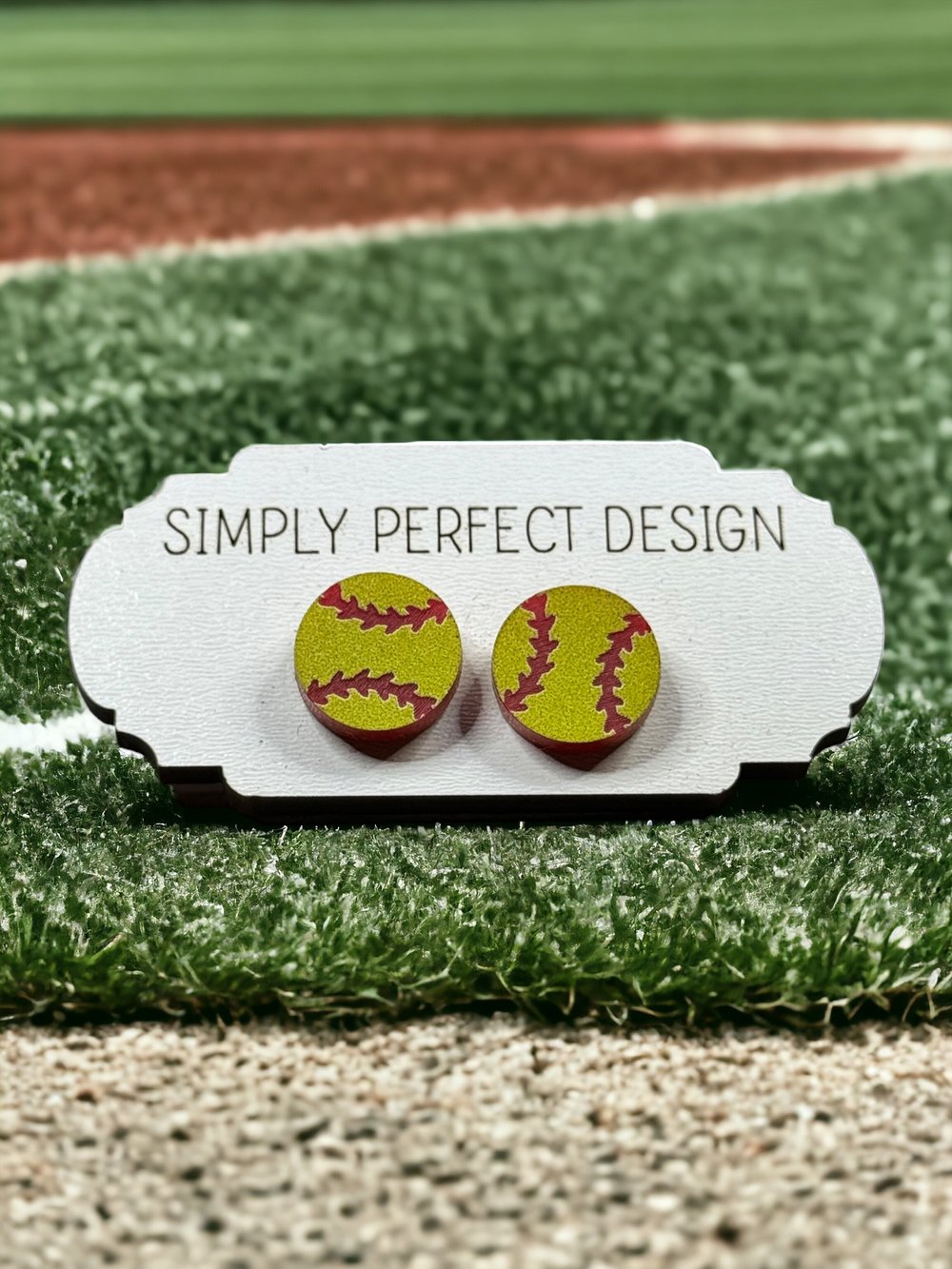Simply Perfect Design — Baseball Earring - Baseball Studs
