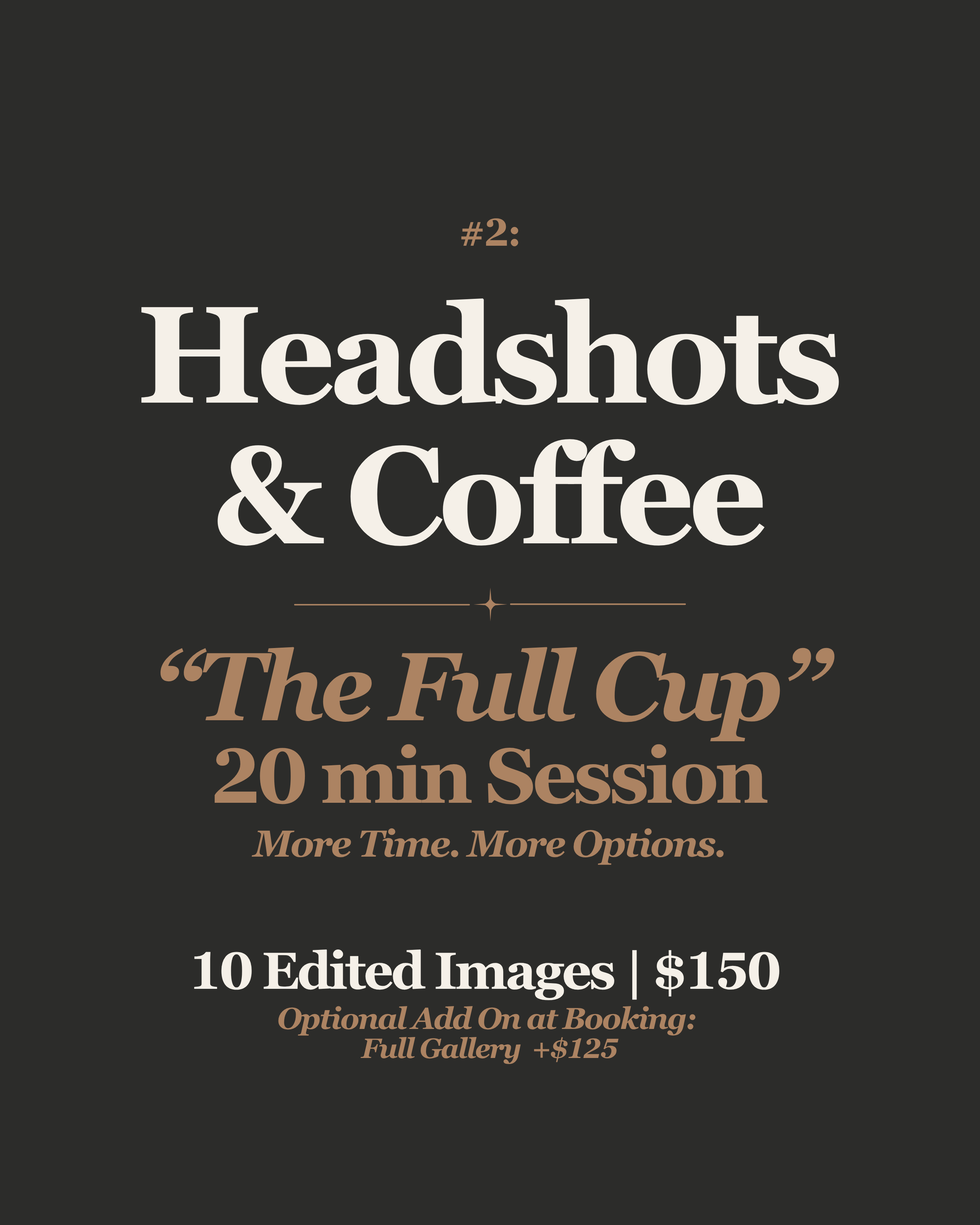 Headshots and Coffee The Full Cup 20 minute session option