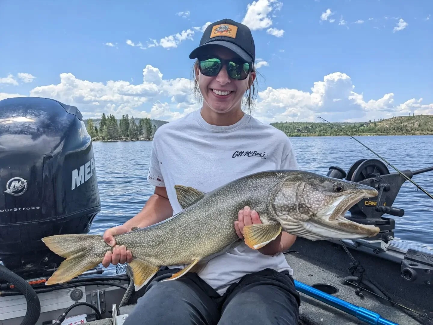 A little catch up from an awesome day of fishing with a great family! 
.
.
.
.
.
.
.#grandcounty #colorado #rockymountainnationalpark #granbycolorado #laketrout #catchandrelease #familyfishing #rockymountains #mountains #clamoutdoors #vexilarinc #smi