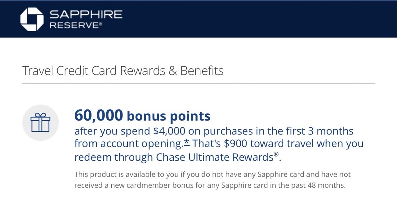 Chase Sapphire Reserve Card