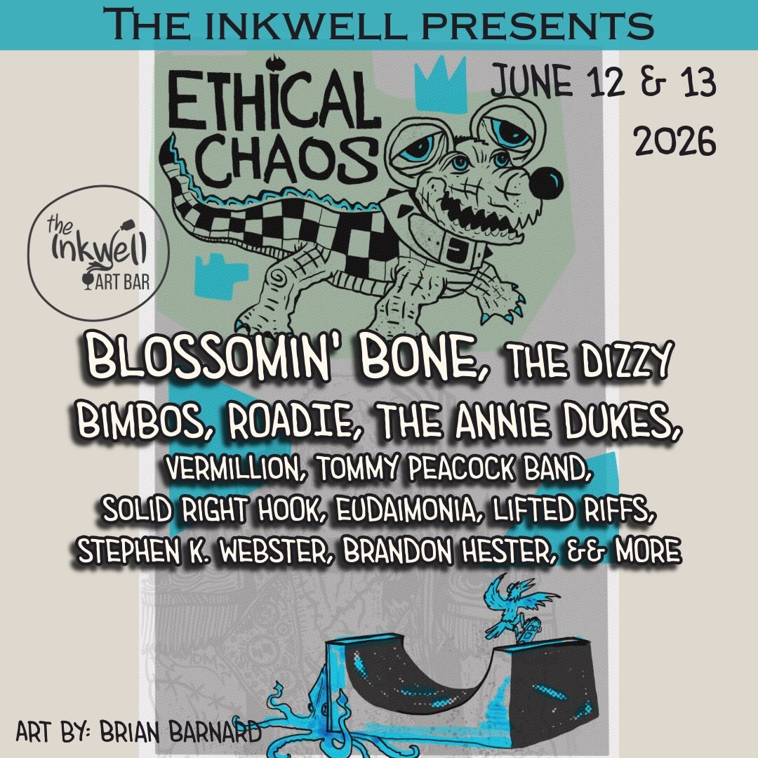 ETHICAL CHAOS FEST LIVE AT THE INKWELL
JUNE 12 | 5:30 - 12AM
JUNE 13 | 12PM - 12AM
Music! Vendors! Food Trucks! TWO STAGES!

Punk music has always carried a little chaos with it &mdash; but it also grew out of a strong DIY culture. When punk emerged 