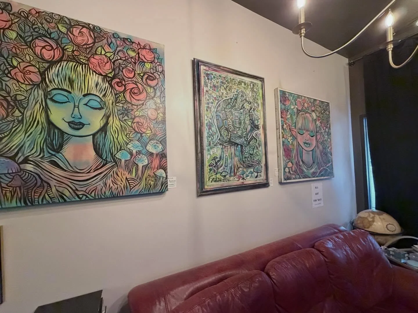 @brianbarnardart colorful psychedelic original artwork is a mainstay at The Inkwell Art Bar. Catch him on Tuesdays at 6:30pm for Sketchbook Night drawing class!

All of his artwork including prints and stickers are available to purchase in our Nook!
