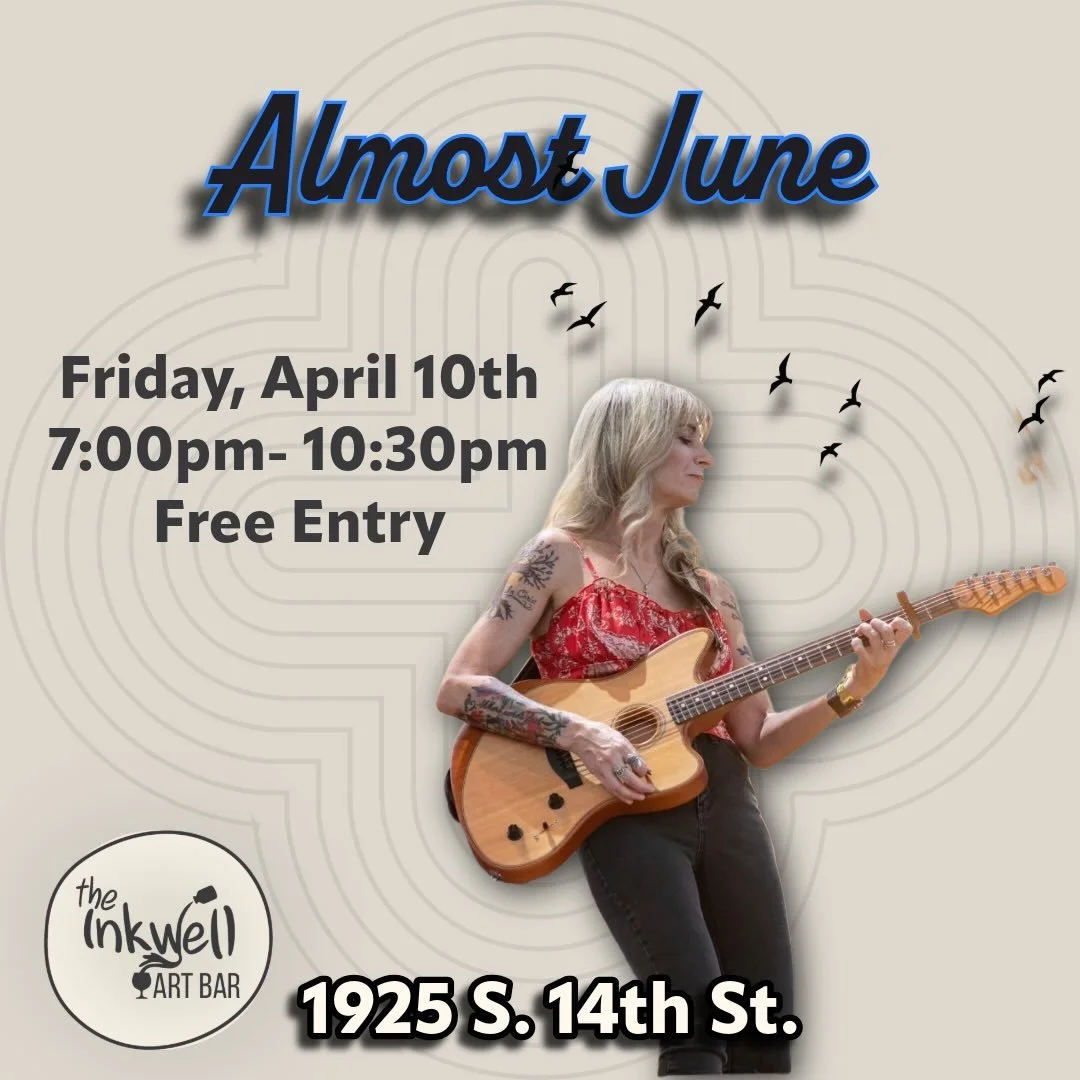Almost June | Live at The Inkwell
7:00pm - 10:30pm | Free Entry

Singer songwriter and performer June Leonardi teams up with her band Almost June with sounds influenced by country, rock and pop.

Enjoy Beer, Wine, THC Seltzers, Espresso, Light Bar Bi
