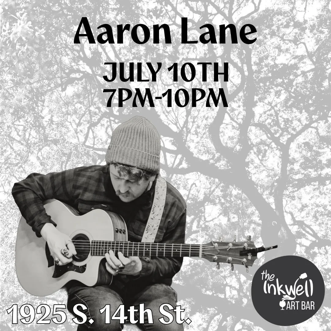 Enjoy the original sounds of Aaron Lane at The Inkwell Art Bar. His Indie Americana sound stretches across genres. This singer songwriter is a performance not to be missed.&nbsp;

Friday July 10th, 7pm - 10pm
All Ages, Free Entry, Free Parking

Beer,