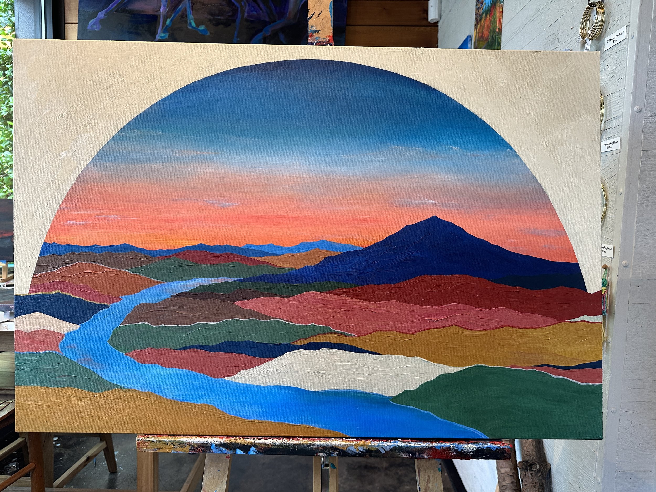 For Gabe & Julie - painted using colors to match their home aesthetic