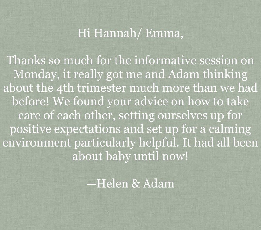 It&rsquo;s feels amazing to have lovely feedback from our Postnatal Planning workshop. If you want to prepare for your 4th trimester and be informed for whichever way you choose to feed your baby, please do get in touch with myself or Hannah Serving 