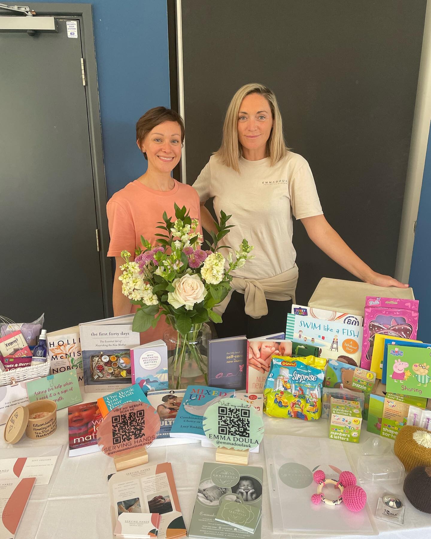 My doula buddy @servinghands.massage.doula and I at the @theunlikelymummy event today. Lots of chats about local support for postnatal parents and also lots of interest for our next postnatal planning workshop. If you would like to book on for our Au